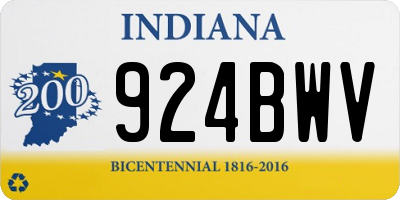 IN license plate 924BWV