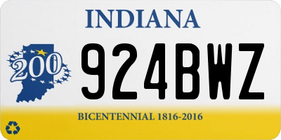 IN license plate 924BWZ