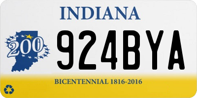 IN license plate 924BYA