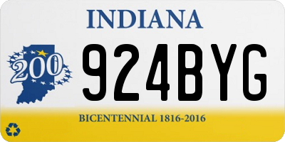 IN license plate 924BYG