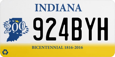 IN license plate 924BYH