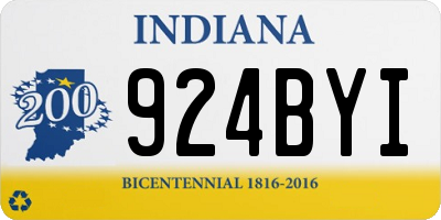 IN license plate 924BYI