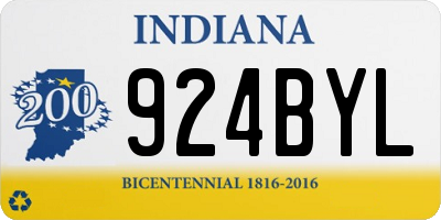 IN license plate 924BYL