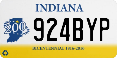 IN license plate 924BYP