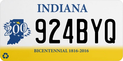 IN license plate 924BYQ