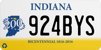 IN license plate 924BYS