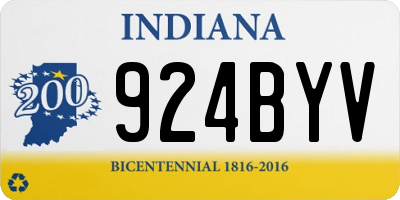 IN license plate 924BYV