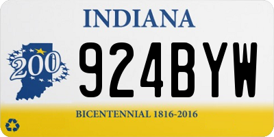 IN license plate 924BYW