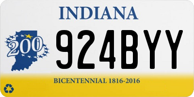 IN license plate 924BYY