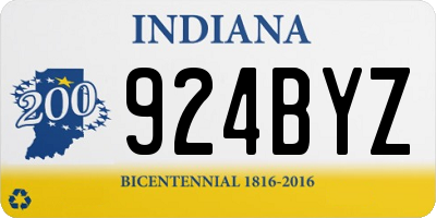 IN license plate 924BYZ