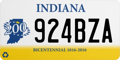 IN license plate 924BZA