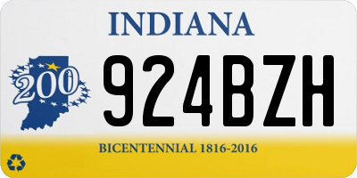 IN license plate 924BZH