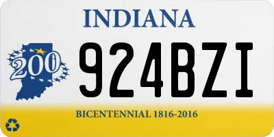 IN license plate 924BZI