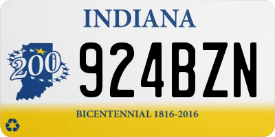 IN license plate 924BZN