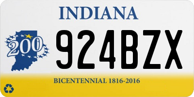 IN license plate 924BZX