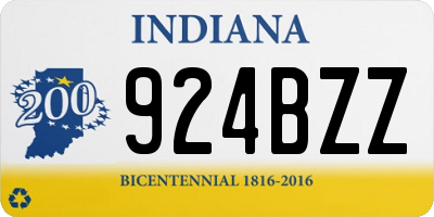 IN license plate 924BZZ