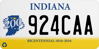 IN license plate 924CAA
