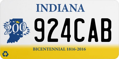 IN license plate 924CAB