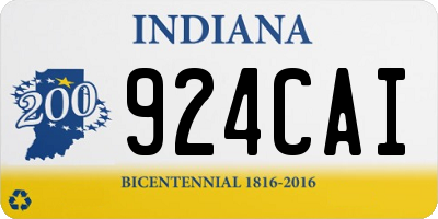 IN license plate 924CAI