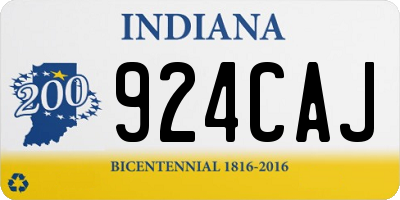 IN license plate 924CAJ