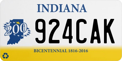 IN license plate 924CAK