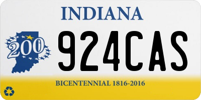 IN license plate 924CAS