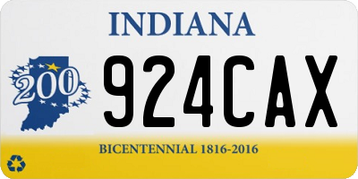 IN license plate 924CAX