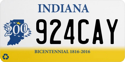 IN license plate 924CAY
