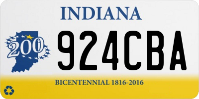 IN license plate 924CBA