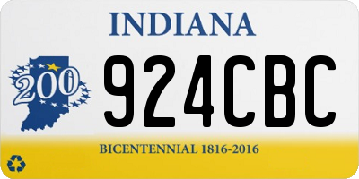 IN license plate 924CBC