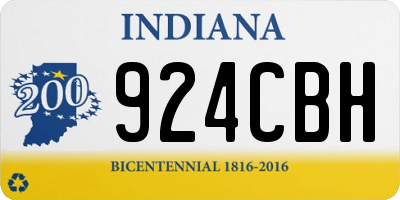 IN license plate 924CBH