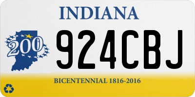 IN license plate 924CBJ