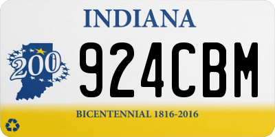 IN license plate 924CBM