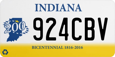 IN license plate 924CBV