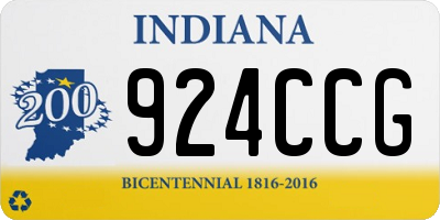 IN license plate 924CCG