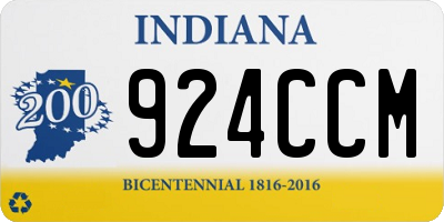 IN license plate 924CCM