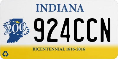 IN license plate 924CCN
