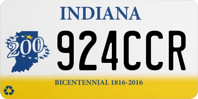 IN license plate 924CCR