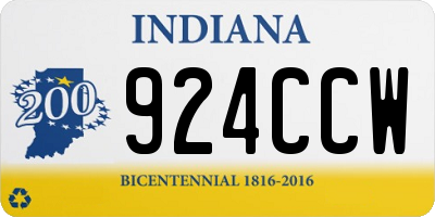 IN license plate 924CCW