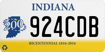 IN license plate 924CDB