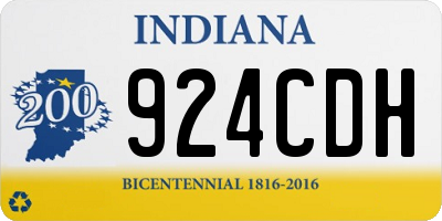 IN license plate 924CDH
