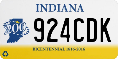 IN license plate 924CDK