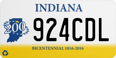 IN license plate 924CDL