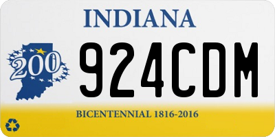 IN license plate 924CDM