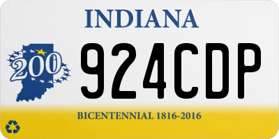 IN license plate 924CDP
