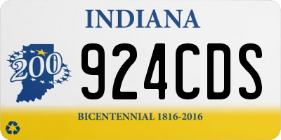 IN license plate 924CDS