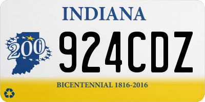 IN license plate 924CDZ