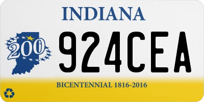 IN license plate 924CEA