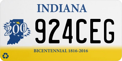 IN license plate 924CEG