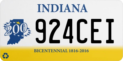 IN license plate 924CEI